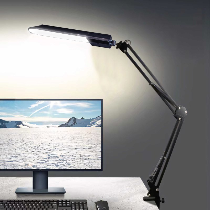 M005C LAMPKA BIURKOWA SZKOLNA LAMPA NOCNA KREŚLARSKA LED z płaskim kloszem E143