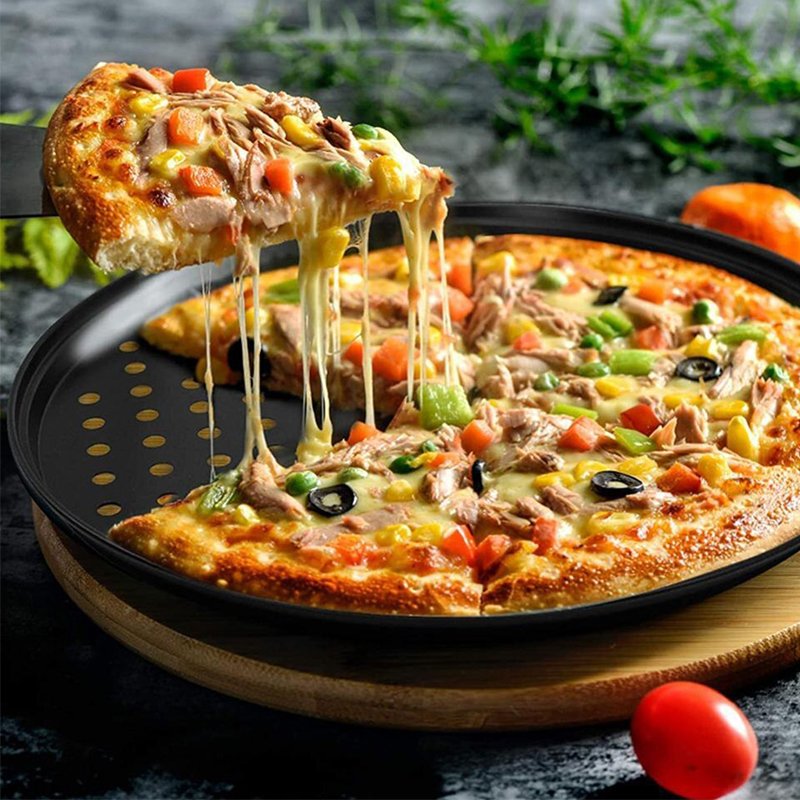 M003E   BLACHA FORMA DO PIECZENIA PIZZY TARTY BLASZKA 31,5 CM -O150