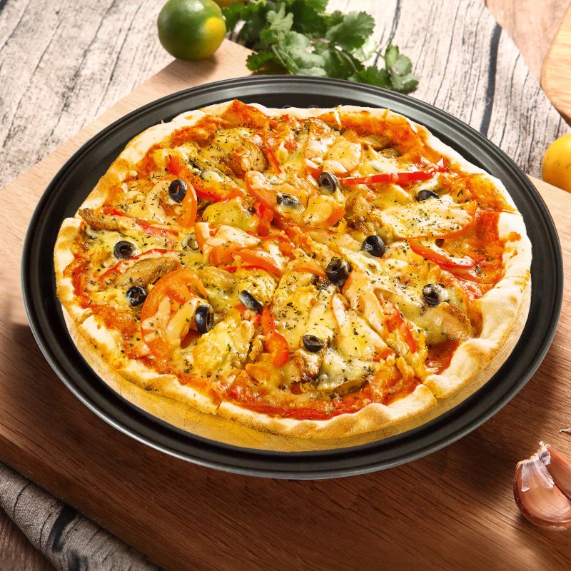M003E   BLACHA FORMA DO PIECZENIA PIZZY TARTY BLASZKA 31,5 CM -O150