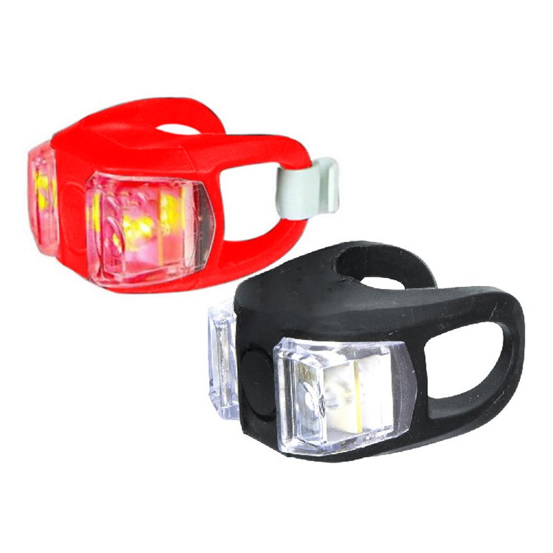 M003C  LAMPKI ROWEROWE LAMPKA NA ROWER LED PRZÓD TYŁ 2SZT ZESTAW -S077 CZERWONE