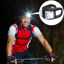 M003C  LAMPKI ROWEROWE LAMPKA NA ROWER LED PRZÓD TYŁ 2SZT ZESTAW -S077 CZERWONE
