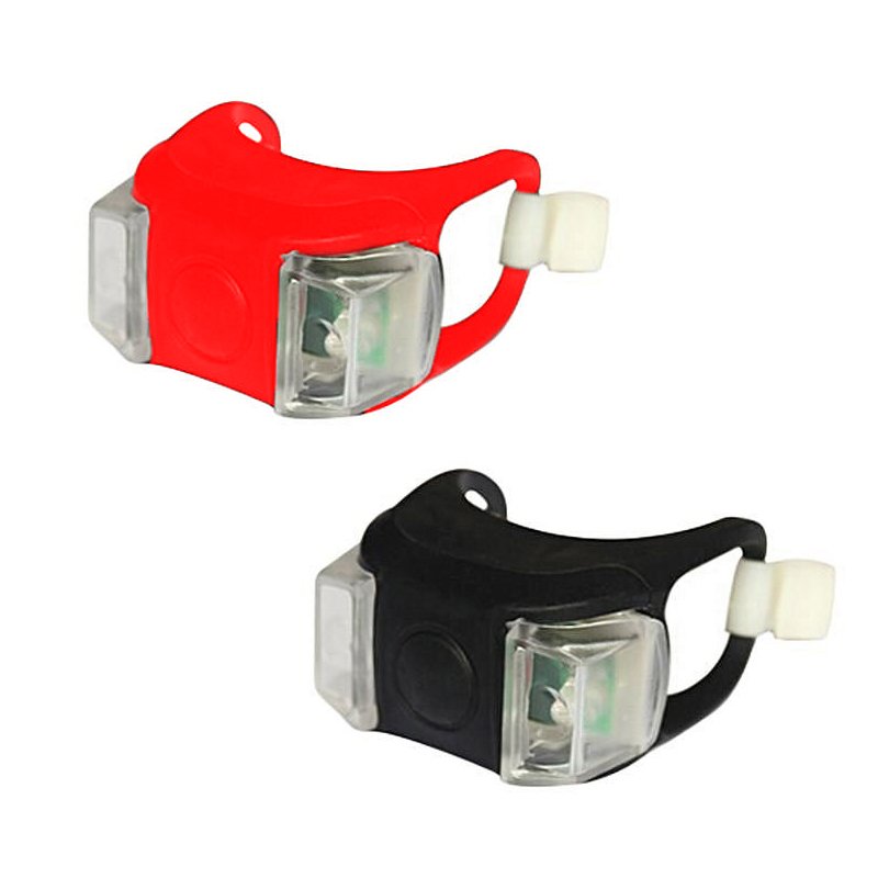M003C  LAMPKI ROWEROWE LAMPKA NA ROWER LED PRZÓD TYŁ 2SZT ZESTAW -S077 CZERWONE