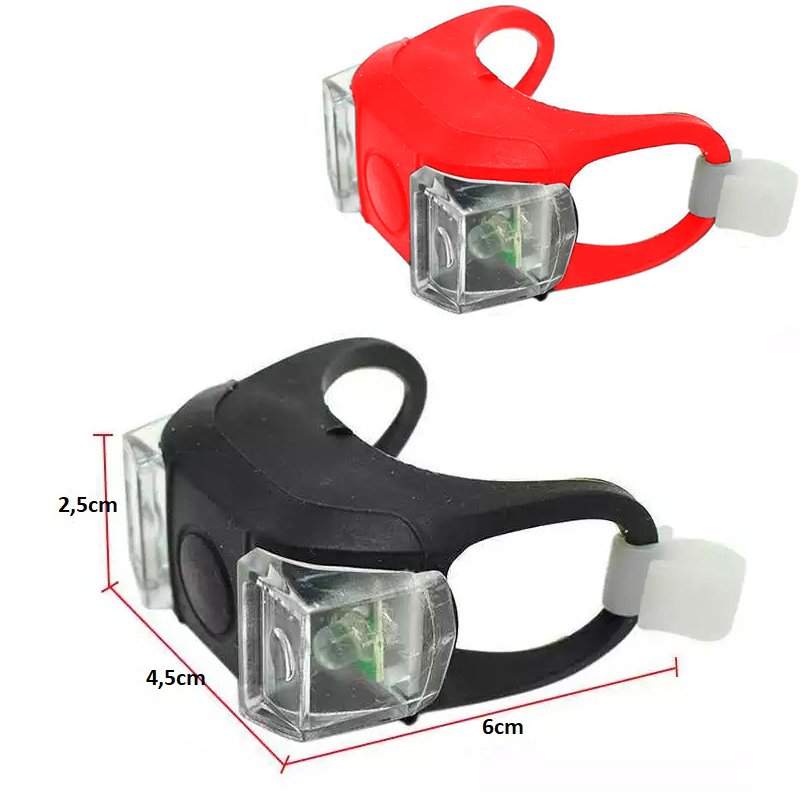 M003C  LAMPKI ROWEROWE LAMPKA NA ROWER LED PRZÓD TYŁ 2SZT ZESTAW -S077 CZERWONE