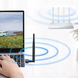N377  KARTA SIECIOWA WIFI USB WI-FI ADAPTER + ANTENA PL -E202