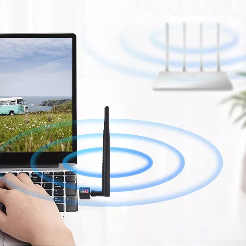 N377  KARTA SIECIOWA WIFI USB WI-FI ADAPTER + ANTENA PL -E202