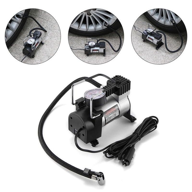 M033A (Aleja1) Z030H KOMPRESOR SAMOCHODOWY SPRĘŻARKA POMPKA 120 PSI 12V -M049 czerwony kartonik