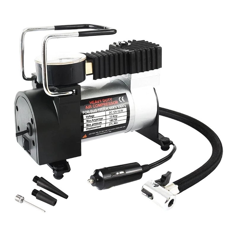 M033A (Aleja1) Z030H KOMPRESOR SAMOCHODOWY SPRĘŻARKA POMPKA 120 PSI 12V -M049 czerwony kartonik