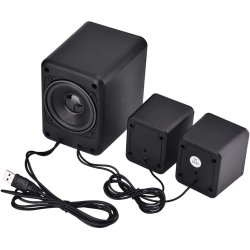 M038A (Aleja2)  GŁOŚNIKI KOMPUTEROWE 2.1 PODŚWIETLENIE LED USB 5W czarne 98768089