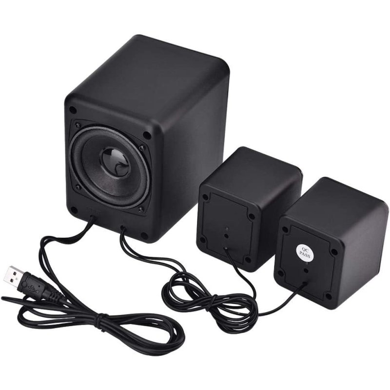 M038A (Aleja2)  GŁOŚNIKI KOMPUTEROWE 2.1 PODŚWIETLENIE LED USB 5W czarne 98768089
