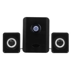 M038A (Aleja2)  GŁOŚNIKI KOMPUTEROWE 2.1 PODŚWIETLENIE LED USB 5W czarne 98768089