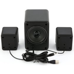 M038A (Aleja2)  GŁOŚNIKI KOMPUTEROWE 2.1 PODŚWIETLENIE LED USB 5W czarne 98768089