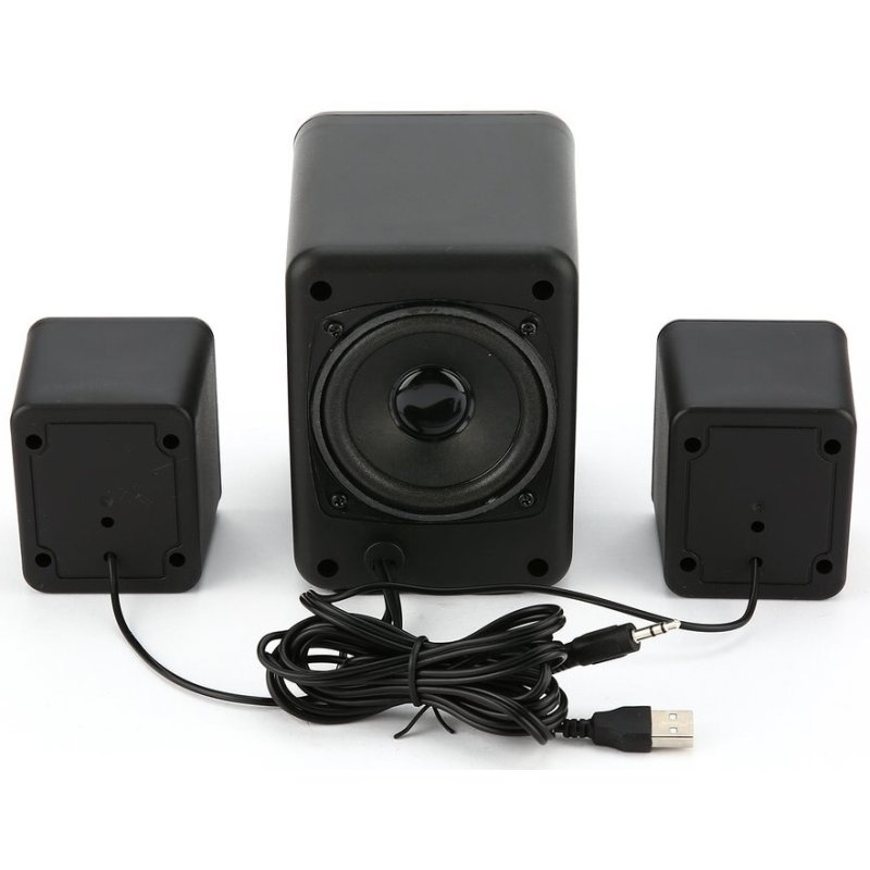 M038A (Aleja2)  GŁOŚNIKI KOMPUTEROWE 2.1 PODŚWIETLENIE LED USB 5W czarne 98768089