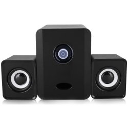 M038A (Aleja2)  GŁOŚNIKI KOMPUTEROWE 2.1 PODŚWIETLENIE LED USB 5W czarne 98768089