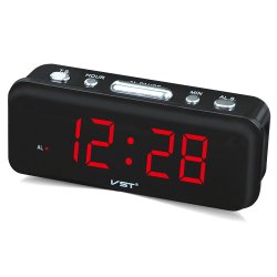 N048 BUDZIK ZEGAR ELEKTRONICZNY ALARM CYFROWY LED 24H - E211