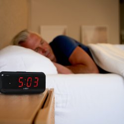 N048 BUDZIK ZEGAR ELEKTRONICZNY ALARM CYFROWY LED 24H - E211