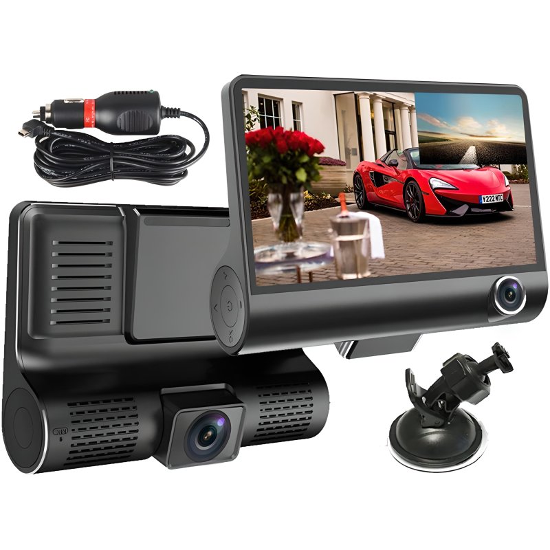 N180 REJESTRATOR JAZDY KAMERA COFANIA FULL HD 3 KAMERY -M038