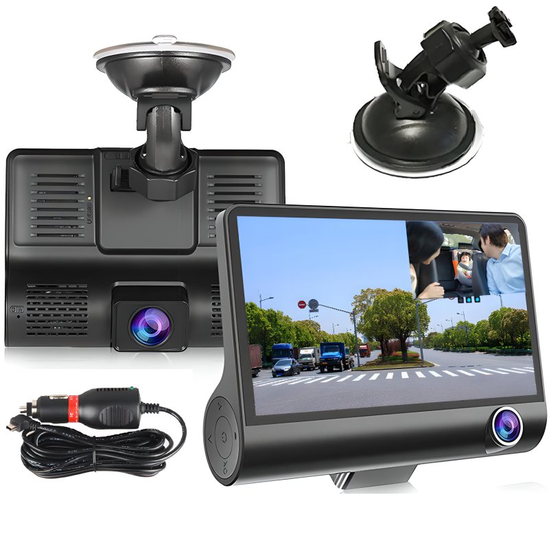 N180 REJESTRATOR JAZDY KAMERA COFANIA FULL HD 3 KAMERY -M038