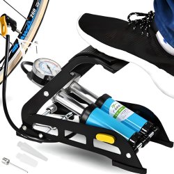 M046B (ALEJA2) Z001   POMPKA NOŻNA DWUTŁOKOWA SAMOCHODOWA ROWEROWA MOCNA -M052