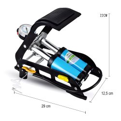 M046B (ALEJA2) Z001   POMPKA NOŻNA DWUTŁOKOWA SAMOCHODOWA ROWEROWA MOCNA -M052