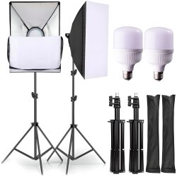 M005C   2 LAMPY FOTOGRAFICZNE STATYW SOFTBOX 50X70cm -E230