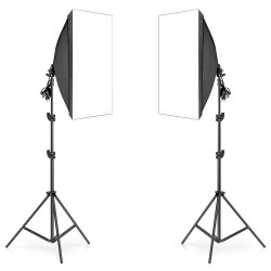 M005C   2 LAMPY FOTOGRAFICZNE STATYW SOFTBOX 50X70cm -E230
