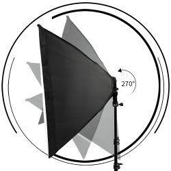 M005C   2 LAMPY FOTOGRAFICZNE STATYW SOFTBOX 50X70cm -E230