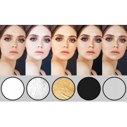 M000    BLENDA FOTOGRAFICZNA 5W1 ZŁOTA SREBRNA DYFUZOR - E232