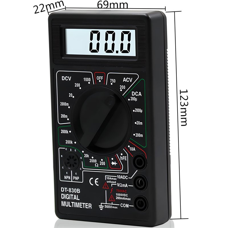M003A   CYFROWY MIERNIK PRĄDU MULTIMETR IGŁOWY LCD -E222