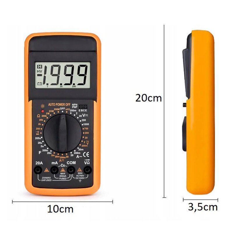 M004A   CYFROWY MIERNIK PRĄDU MULTIMETR TESTER NAPIĘCIA  -E208