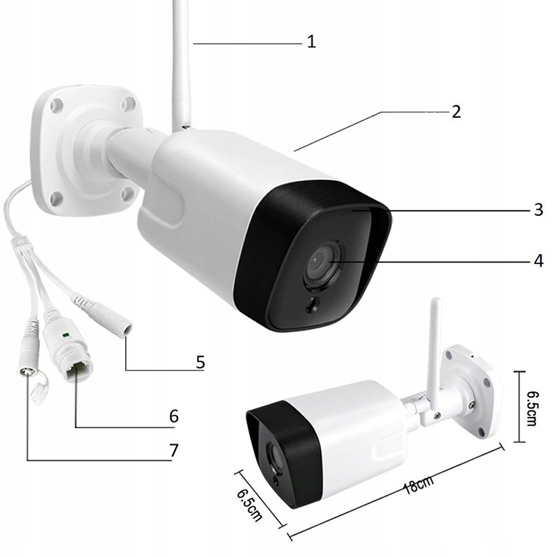 N215 N257 KAMERA ZEWNĘTRZNA IP WiFi Full HD 2Mpx 1080p 50m -E217