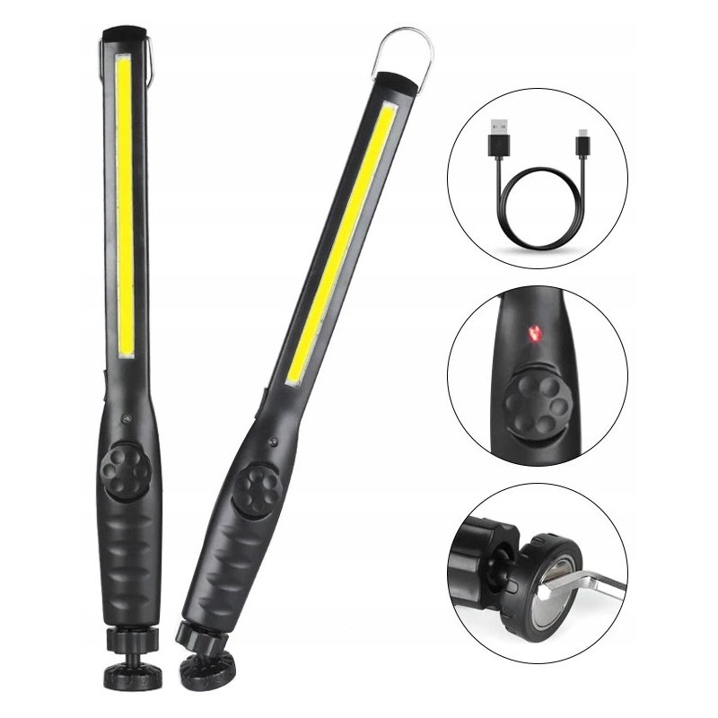 N122 LAMPA WARSZTATOWA ROBOCZA AKUMULATOROWA LED COB 8W -E221