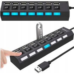 M044h (aleja2)  HUB USB ROZDZIELACZ 7 PORTÓW ROZGAŁĘŹNIK USB 2.0 -E214