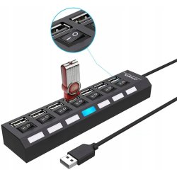 M044h (aleja2)  HUB USB ROZDZIELACZ 7 PORTÓW ROZGAŁĘŹNIK USB 2.0 -E214