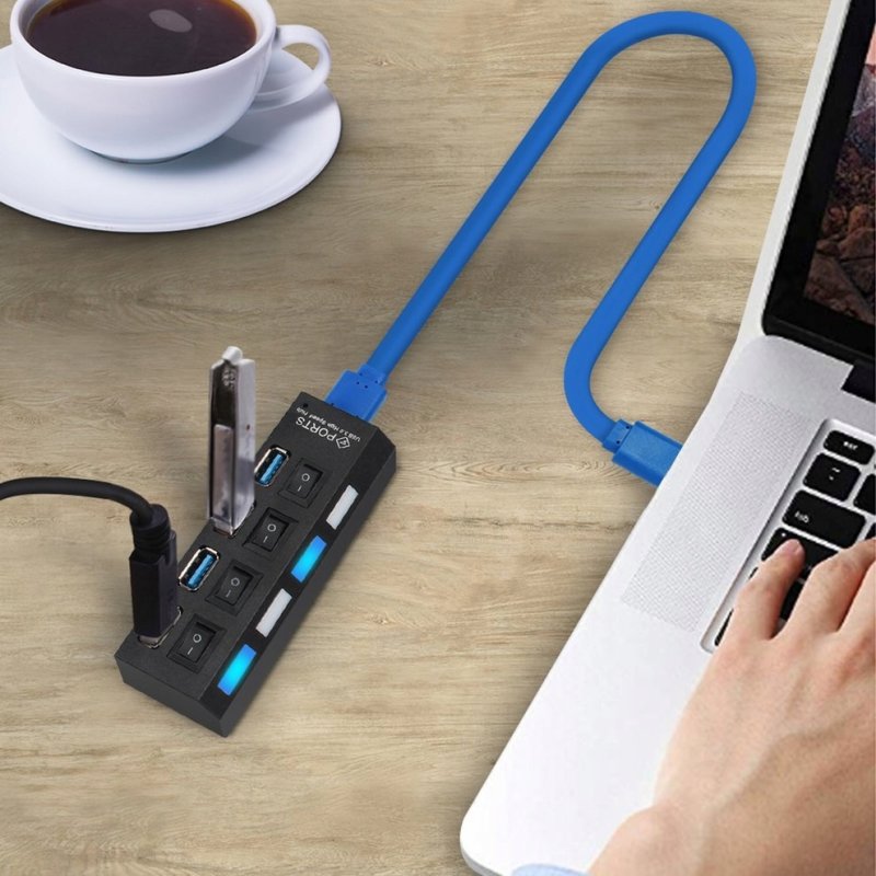N249 HUB USB ROZDZIELACZ 4 PORTÓW ROZGAŁĘŹNIK USB 3.0 -E215