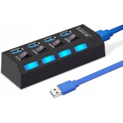 N249 HUB USB ROZDZIELACZ 4 PORTÓW ROZGAŁĘŹNIK USB 3.0 -E215