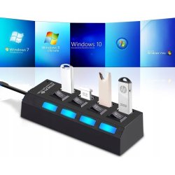 N249 HUB USB ROZDZIELACZ 4 PORTÓW ROZGAŁĘŹNIK USB 3.0 -E215