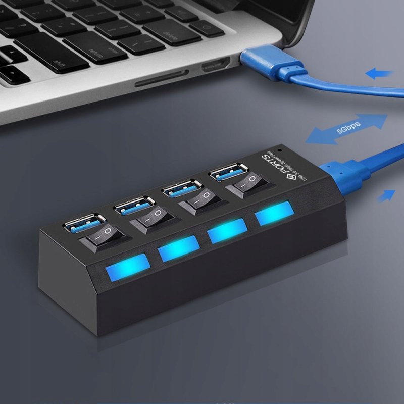 N249 HUB USB ROZDZIELACZ 4 PORTÓW ROZGAŁĘŹNIK USB 3.0 -E215