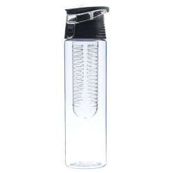 N366 BIDON INFUSER BUTELKA NA WODĘ POJEMNIK OWOCE 700ml - czarny S026