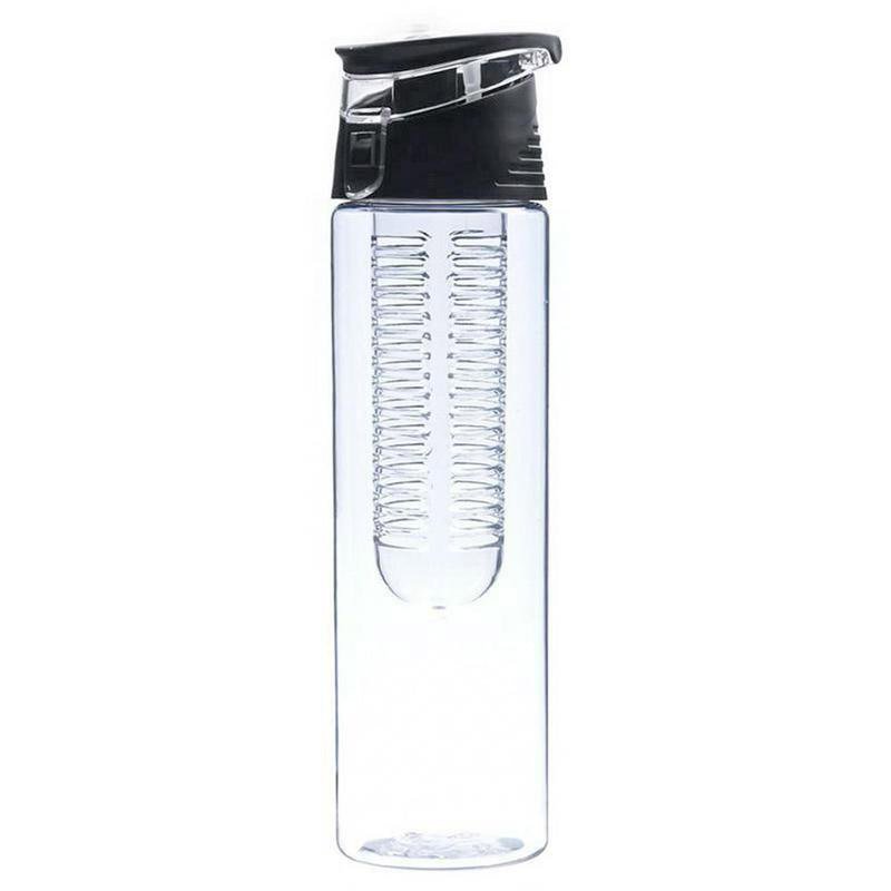 N366 BIDON INFUSER BUTELKA NA WODĘ POJEMNIK OWOCE 700ml - czarny S026