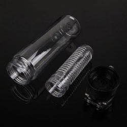 N366 BIDON INFUSER BUTELKA NA WODĘ POJEMNIK OWOCE 700ml - czarny S026
