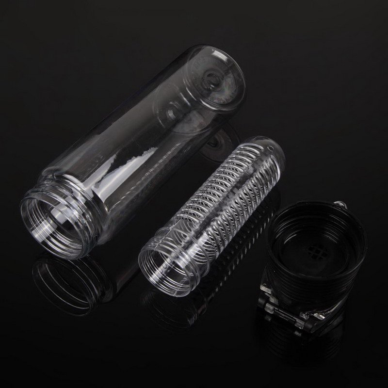 N366 BIDON INFUSER BUTELKA NA WODĘ POJEMNIK OWOCE 700ml - czarny S026