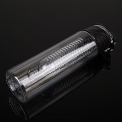 N366 BIDON INFUSER BUTELKA NA WODĘ POJEMNIK OWOCE 700ml - czarny S026