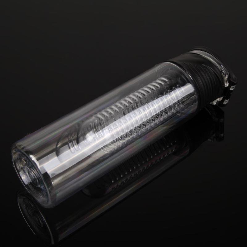 N366 BIDON INFUSER BUTELKA NA WODĘ POJEMNIK OWOCE 700ml - czarny S026