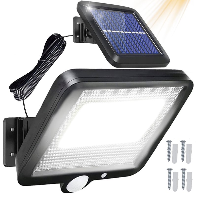 M013B (ALEJA1)  LAMPA SOLARNA Z CZUJNIKIEM RUCHU 100 LED -E077 niebieski kartonik