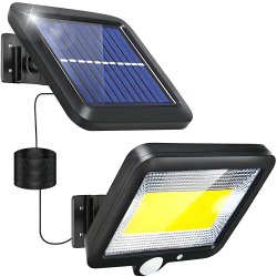 M013B (ALEJA1)  LAMPA SOLARNA Z CZUJNIKIEM RUCHU 100 LED -E077 niebieski kartonik