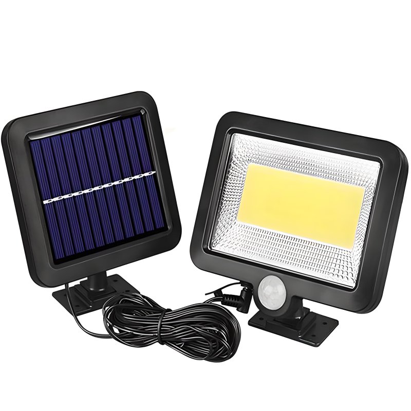 M013B (ALEJA1)  LAMPA SOLARNA Z CZUJNIKIEM RUCHU 100 LED -E077 niebieski kartonik