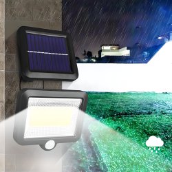 M013B (ALEJA1)  LAMPA SOLARNA Z CZUJNIKIEM RUCHU 100 LED -E077 niebieski kartonik