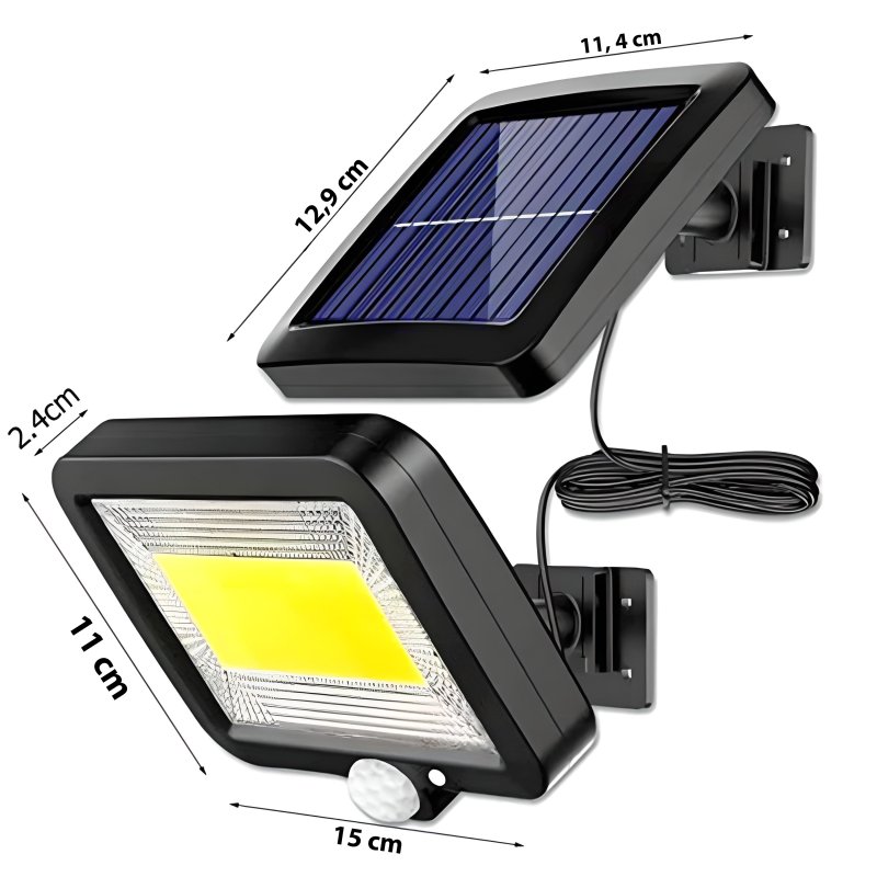 M013B (ALEJA1)  LAMPA SOLARNA Z CZUJNIKIEM RUCHU 100 LED -E077 niebieski kartonik