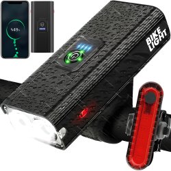 M083B (ALEJA3) LAMPKA ROWEROWA LED PRZÓD TYŁ POWERBANK 1600LM -S102