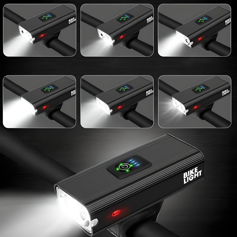 M083B (ALEJA3) LAMPKA ROWEROWA LED PRZÓD TYŁ POWERBANK 1600LM -S102
